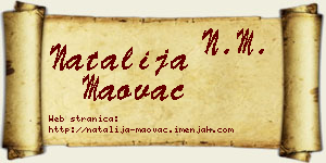 Natalija Maovac vizit kartica